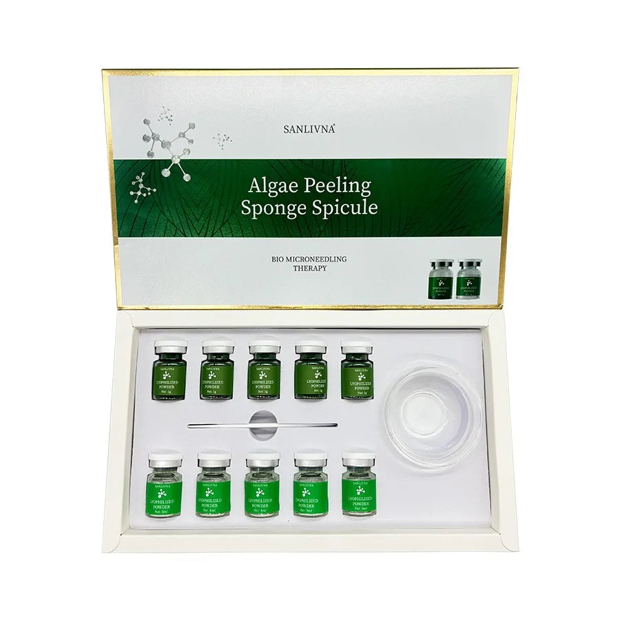 Algas Peeling en Polvo Algas Marinas Naturales Hueso Algas DIY Mascarilla Facial Cuidado de la Piel Reparación Acné Limpiar Poros Blanquear Iluminar
