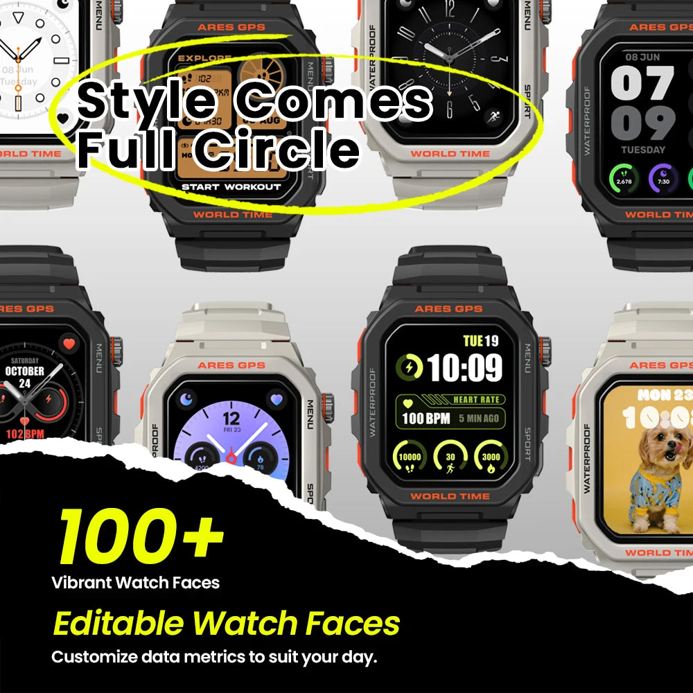 Neue Zeblaze Ares GPS Smartwatch mit integriertem Alexa & GPS Bluetooth Telefonanrufen Smartwatch Herzfrequenz SpO2 Fitness Tracker