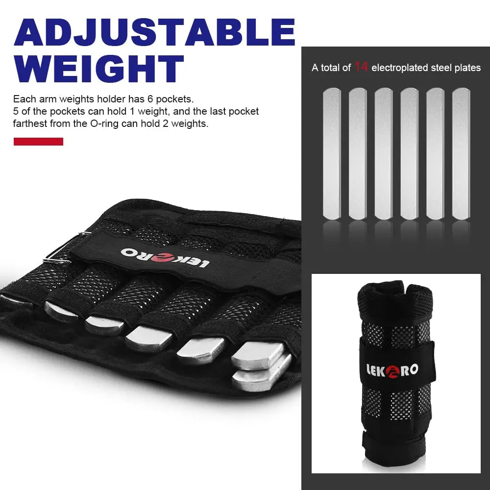 Verstellbare gewichtstragende Weste für Arme/Beine, abnehmbares Handgelenk- und Knöchelgewicht für Herren und Damen Training Fitness