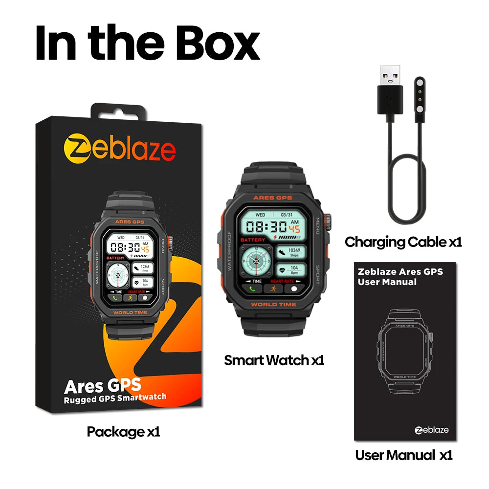 Neue Zeblaze Ares GPS Smartwatch mit integriertem Alexa & GPS Bluetooth Telefonanrufen Smartwatch Herzfrequenz SpO2 Fitness Tracker