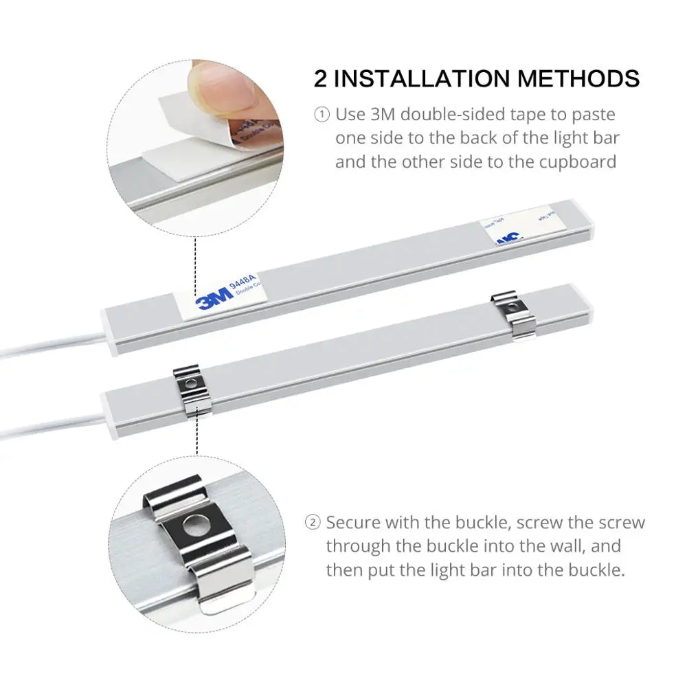 5V USB-betriebene intelligente LED-Küchenleuchte Handsensor Lampe Hintergrundbeleuchtung für Schrank Kleiderschränke Beleuchtung 30/40/50cm