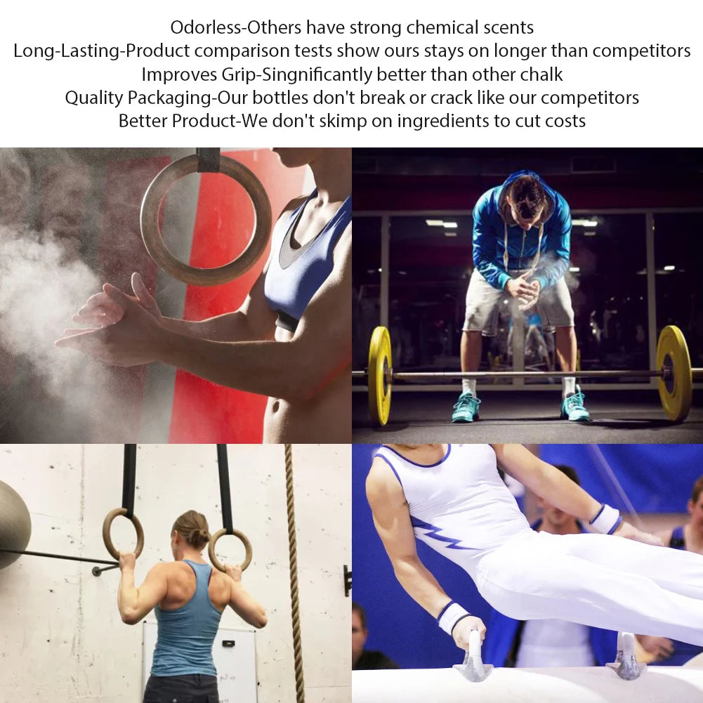 200 ml Flüssiges Kreide-Antirutsch-Magnesiumpulver für Gewichtheben, Kletterpulver, Fitnesszubehör, Klettern, Heben, Training
