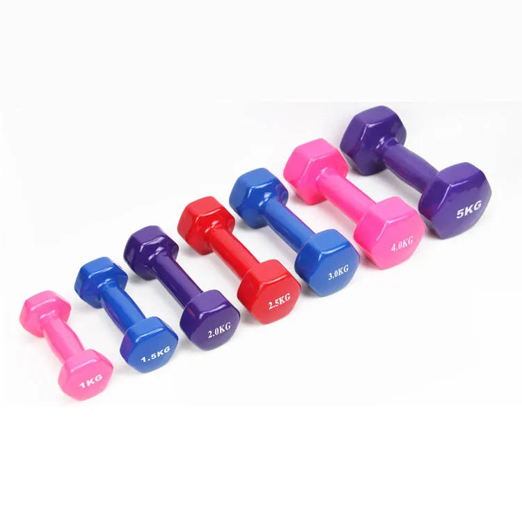 Juego de mancuernas de fitness antideslizantes de 2 kg, 2,5 kg, 3 kg para hombres y mujeres, pesas deportivas, equipo de musculación 2023