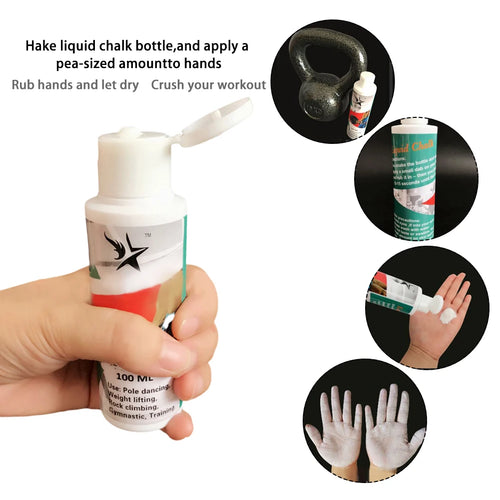 200 ml Flüssiges Kreide-Antirutsch-Magnesiumpulver für Gewichtheben, Kletterpulver, Fitnesszubehör, Klettern, Heben, Training