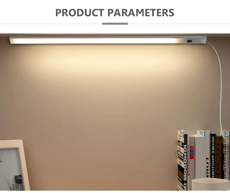 5V USB-betriebene intelligente LED-Küchenleuchte Handsensor Lampe Hintergrundbeleuchtung für Schrank Kleiderschränke Beleuchtung 30/40/50cm