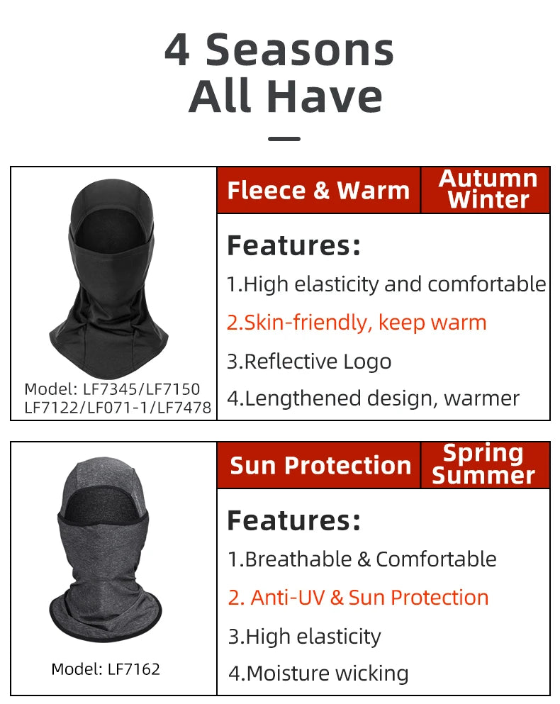 ROCKBROS Winter-Radmaske Fleece Thermo Warm Winddicht Fahrrad-Gesichtsmaske Sturmhaube Skimaske Angeln Skifahren Mütze Kopfbedeckung