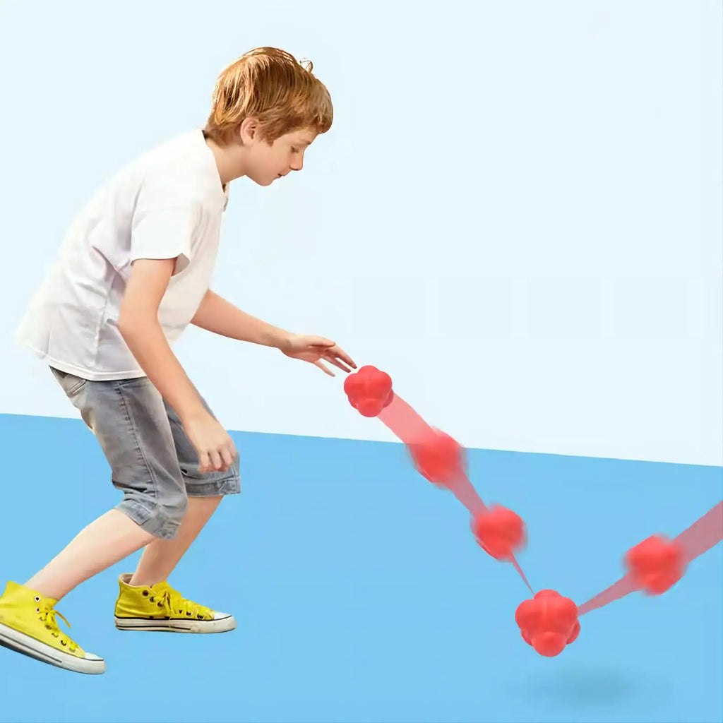 Hexagonaler Reaktionsball Geschwindigkeit Beweglichkeit Training Silikon Ball Koordination Reflex Sport Fitness Trainingsball für Kinder Erwachsene