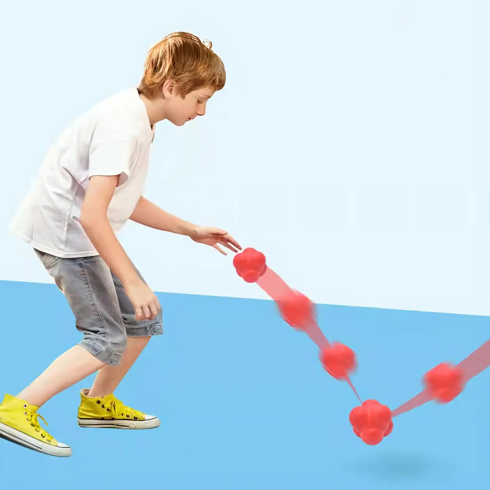 Hexagonaler Reaktionsball Geschwindigkeit Beweglichkeit Training Silikon Ball Koordination Reflex Sport Fitness Trainingsball für Kinder Erwachsene