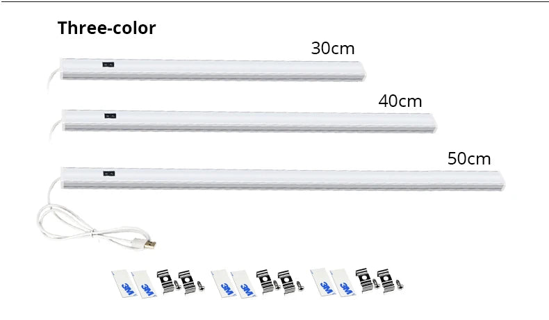 5V USB-betriebene intelligente LED-Küchenleuchte Handsensor Lampe Hintergrundbeleuchtung für Schrank Kleiderschränke Beleuchtung 30/40/50cm