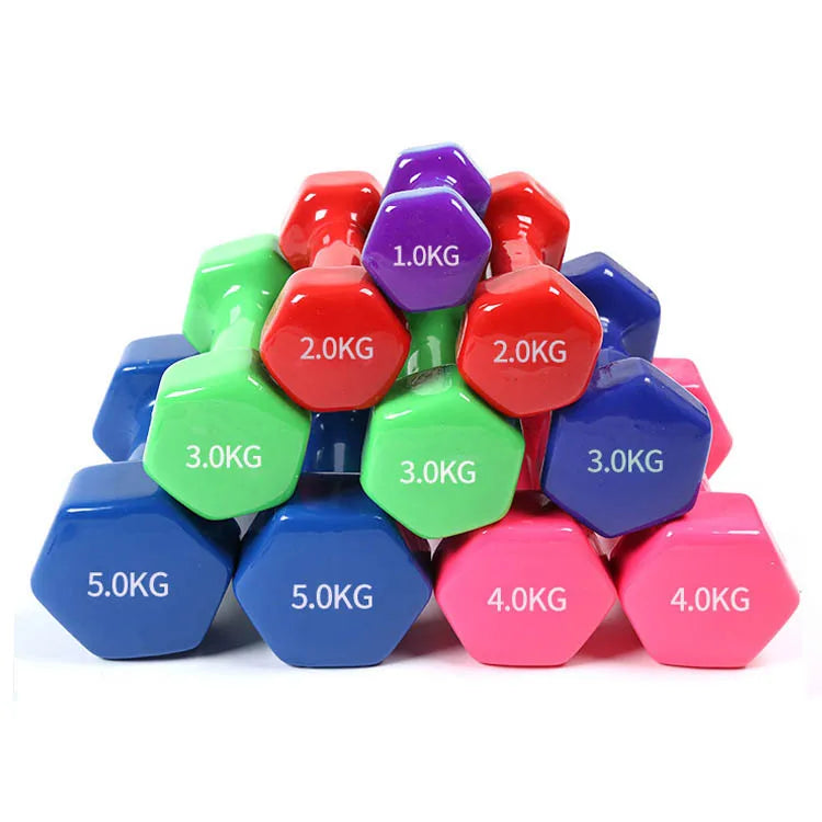 Juego de mancuernas de fitness antideslizantes de 2 kg, 2,5 kg, 3 kg para hombres y mujeres, pesas deportivas, equipo de musculación 2023