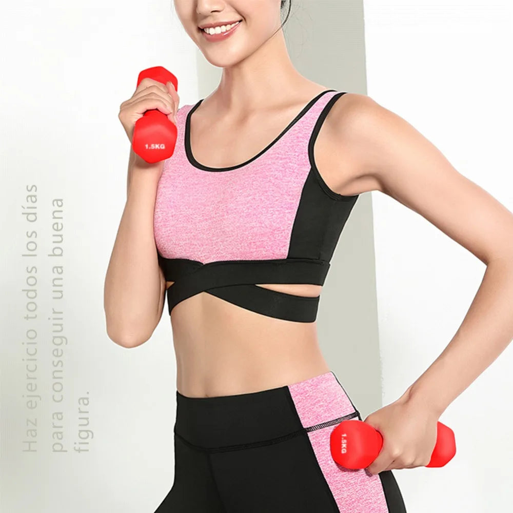 Juego de mancuernas de fitness antideslizantes de 2 kg, 2,5 kg, 3 kg para hombres y mujeres, pesas deportivas, equipo de musculación 2023