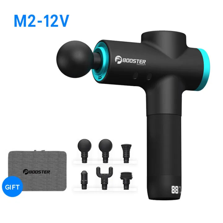 BOOSTER M2-12V LCD Display Massagepistole Professioneller Tiefenmuskelmasseur Körperentspannung Faszienpistole Fitness