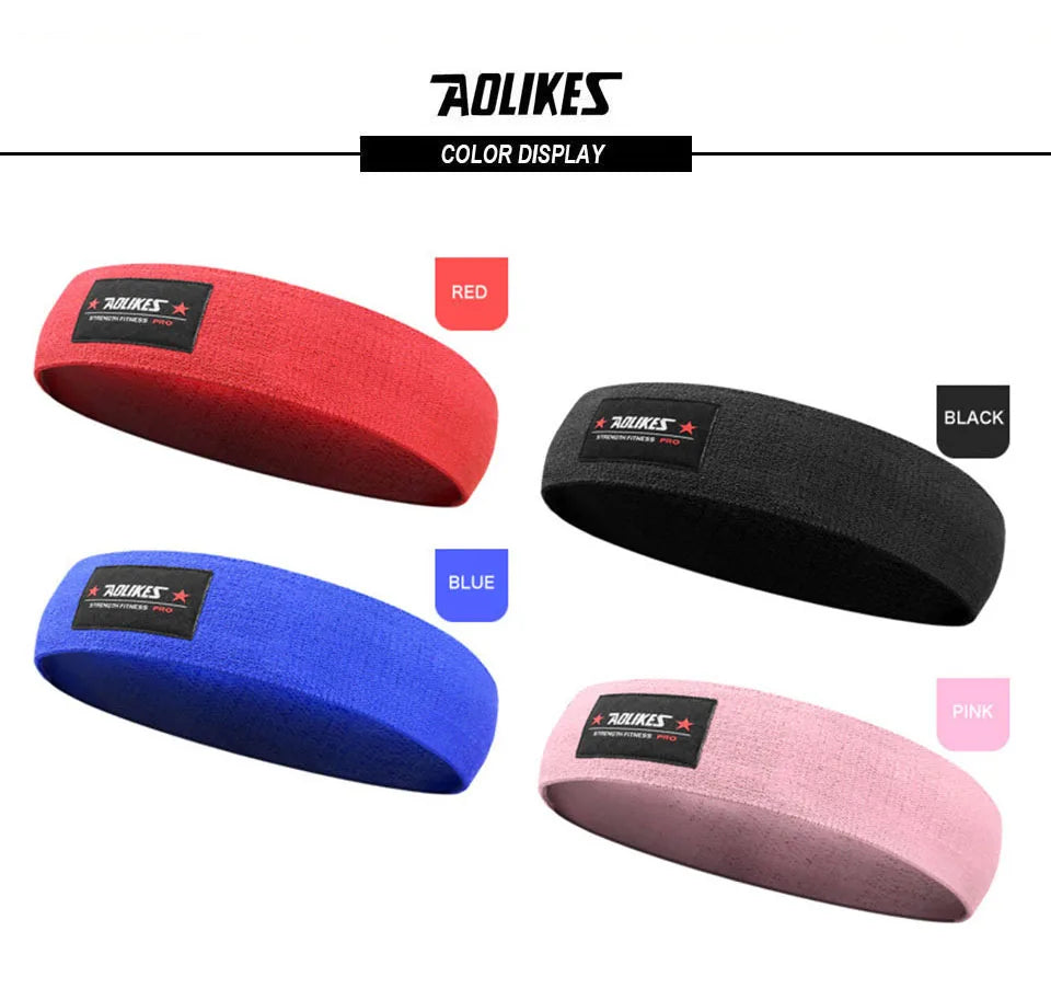 AOLIKES 1PCS Bandas de resistencia elásticas para glúteos, sentadillas, entrenamiento de glúteos, antideslizantes, banda gruesa, tiras de fitness, bucles de yoga