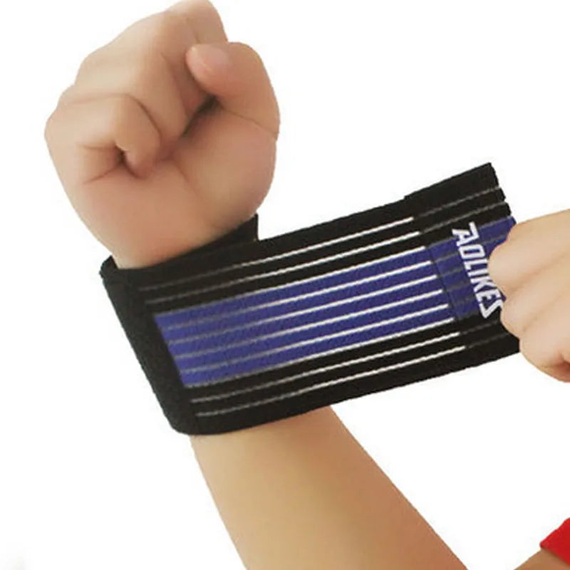 AOLIKES 1 Stück Baumwoll Fitness-Verband elastische Handgelenkbandage Handgelenk Wickel Sport Handgelenkstütze Fitnessstudio Handgelenkschutz Karpaltunnel