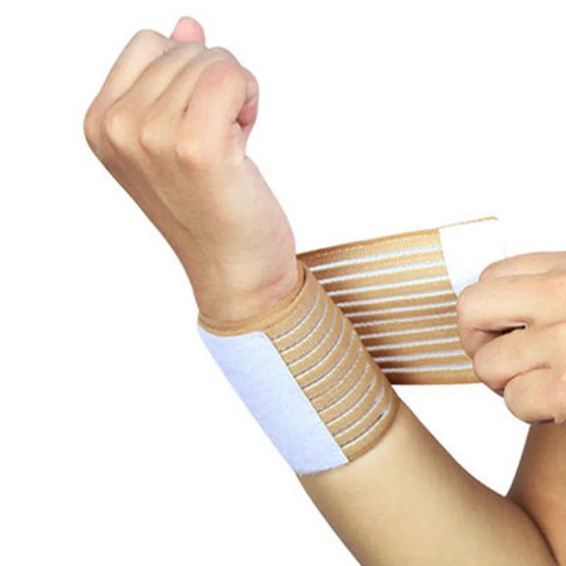 AOLIKES 1 Stück Baumwoll Fitness-Verband elastische Handgelenkbandage Handgelenk Wickel Sport Handgelenkstütze Fitnessstudio Handgelenkschutz Karpaltunnel