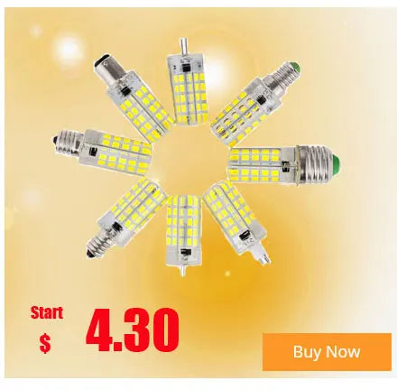 Lámpara LED E27 E14 SMD 5730 24 36 48 56 69 LED Luces LED Bombilla de maíz 7W 12W 15W 18W 20W Iluminación de araña de vela AC 220V