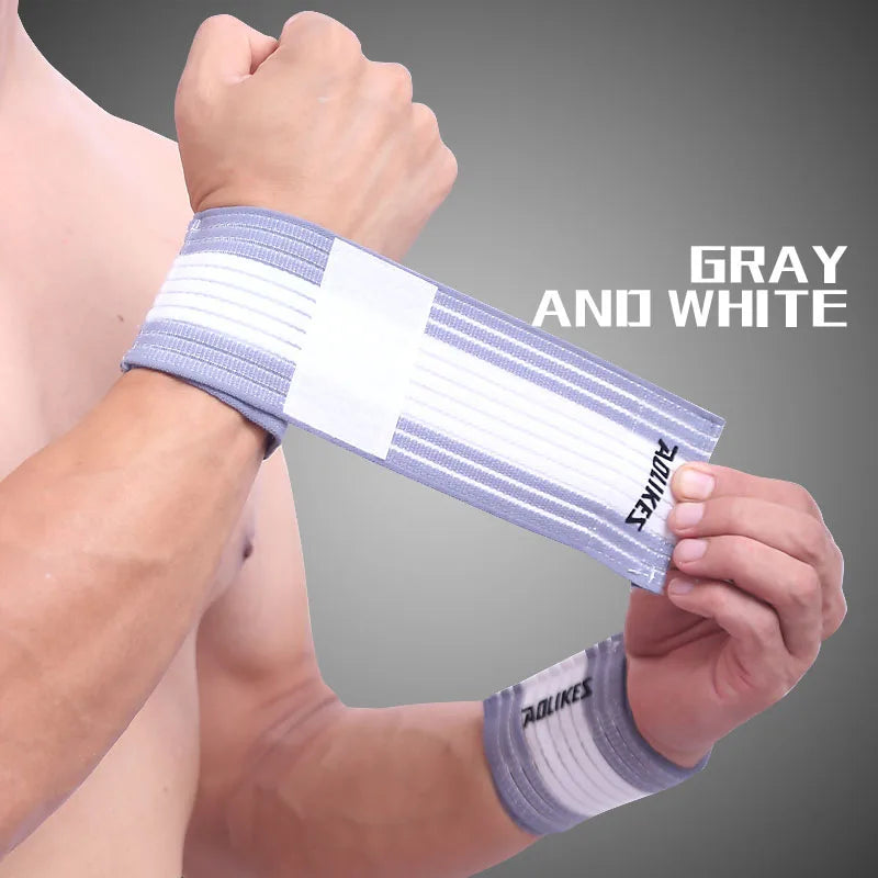 AOLIKES 1 Pcs cotton fitness elastic bandage hand wrist strap wrap sport wristband support gym wrist protector carpal tunnel