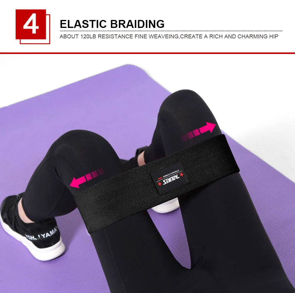 AOLIKES 1PCS Bandas de resistencia elásticas para glúteos, sentadillas, entrenamiento de glúteos, antideslizantes, banda gruesa, tiras de fitness, bucles de yoga