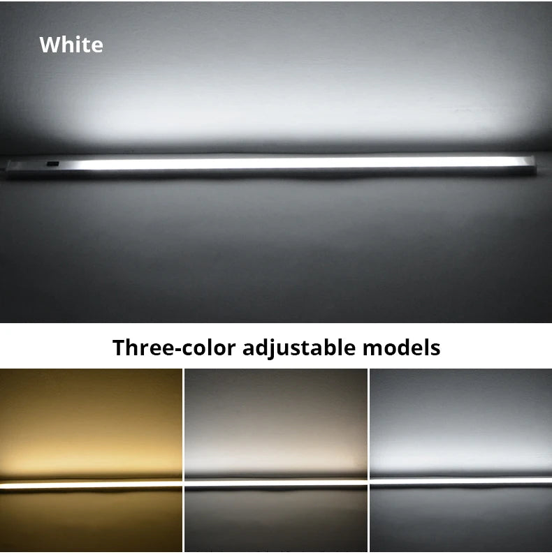 5V USB-betriebene intelligente LED-Küchenleuchte Handsensor Lampe Hintergrundbeleuchtung für Schrank Kleiderschränke Beleuchtung 30/40/50cm