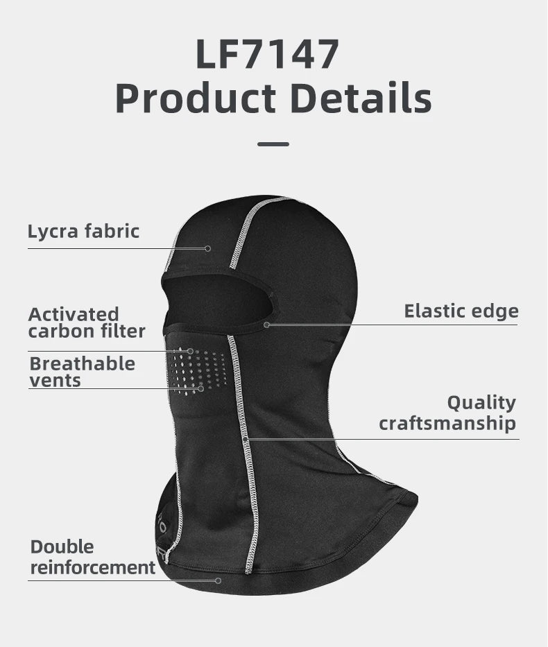 ROCKBROS Winter-Radmaske Fleece Thermo Warm Winddicht Fahrrad-Gesichtsmaske Sturmhaube Skimaske Angeln Skifahren Mütze Kopfbedeckung