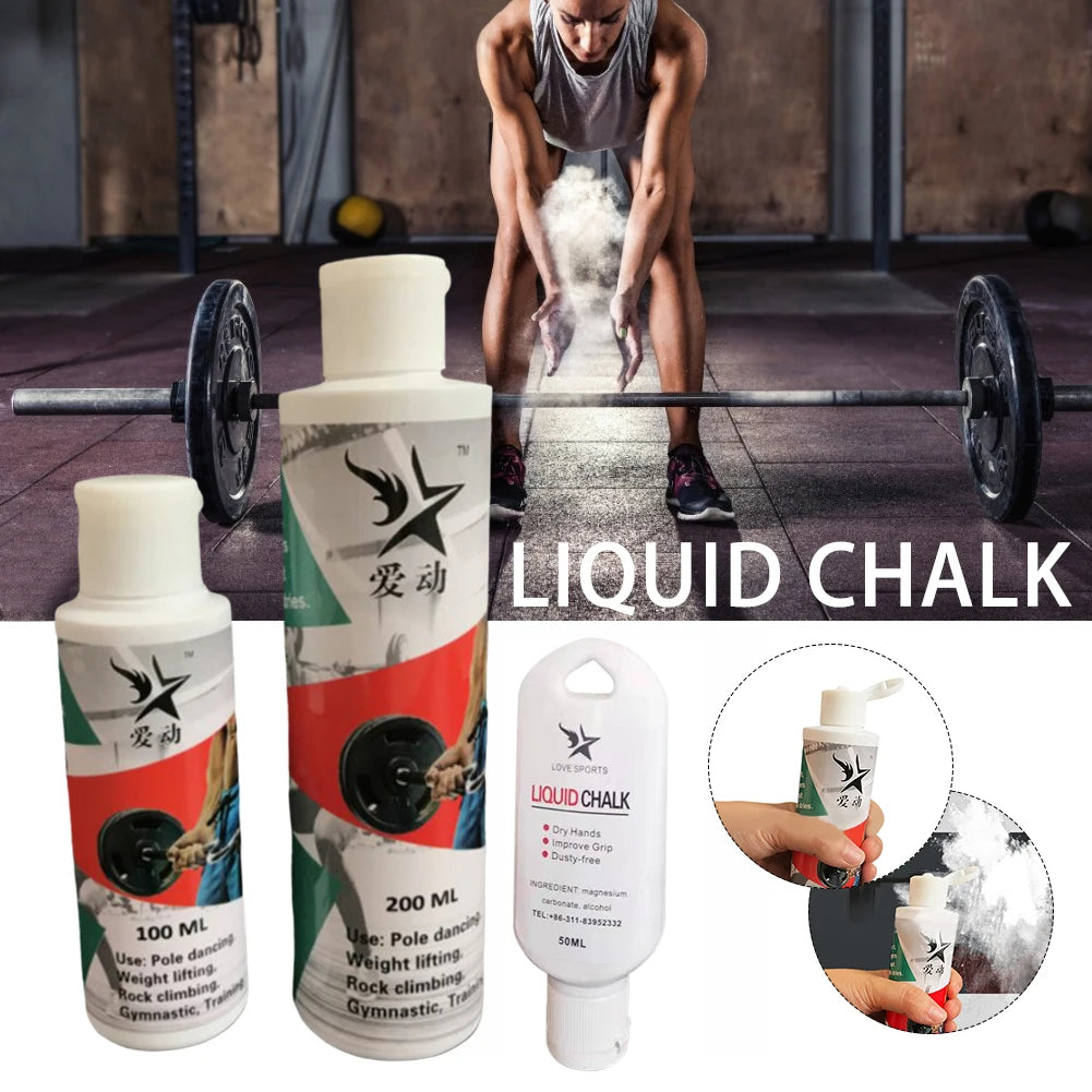 200 ml Flüssiges Kreide-Antirutsch-Magnesiumpulver für Gewichtheben, Kletterpulver, Fitnesszubehör, Klettern, Heben, Training