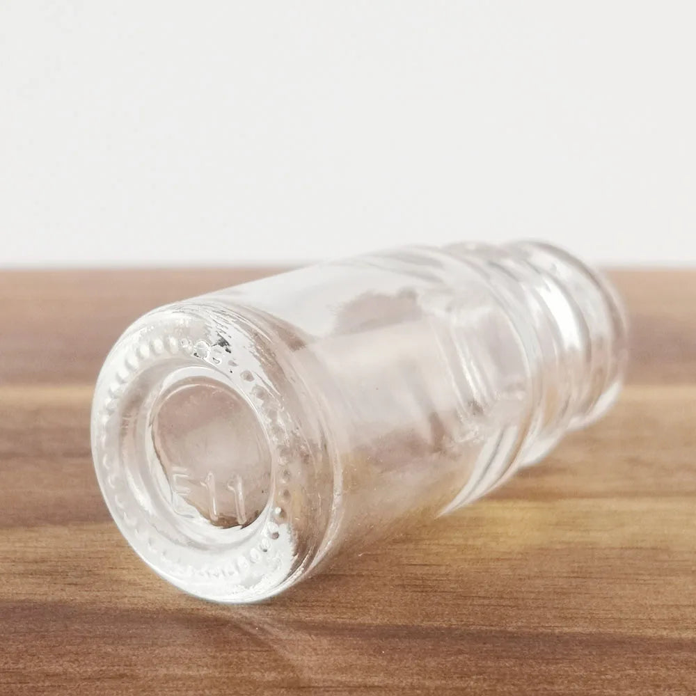 Nachfüllbare Tropfflasche/Pipette aus klarem Glas mit silberner Kappe zum Nachfüllen von Massageölen, Aromatherapie-Flüssigkeit, Essenz/Serum, Hautpflege