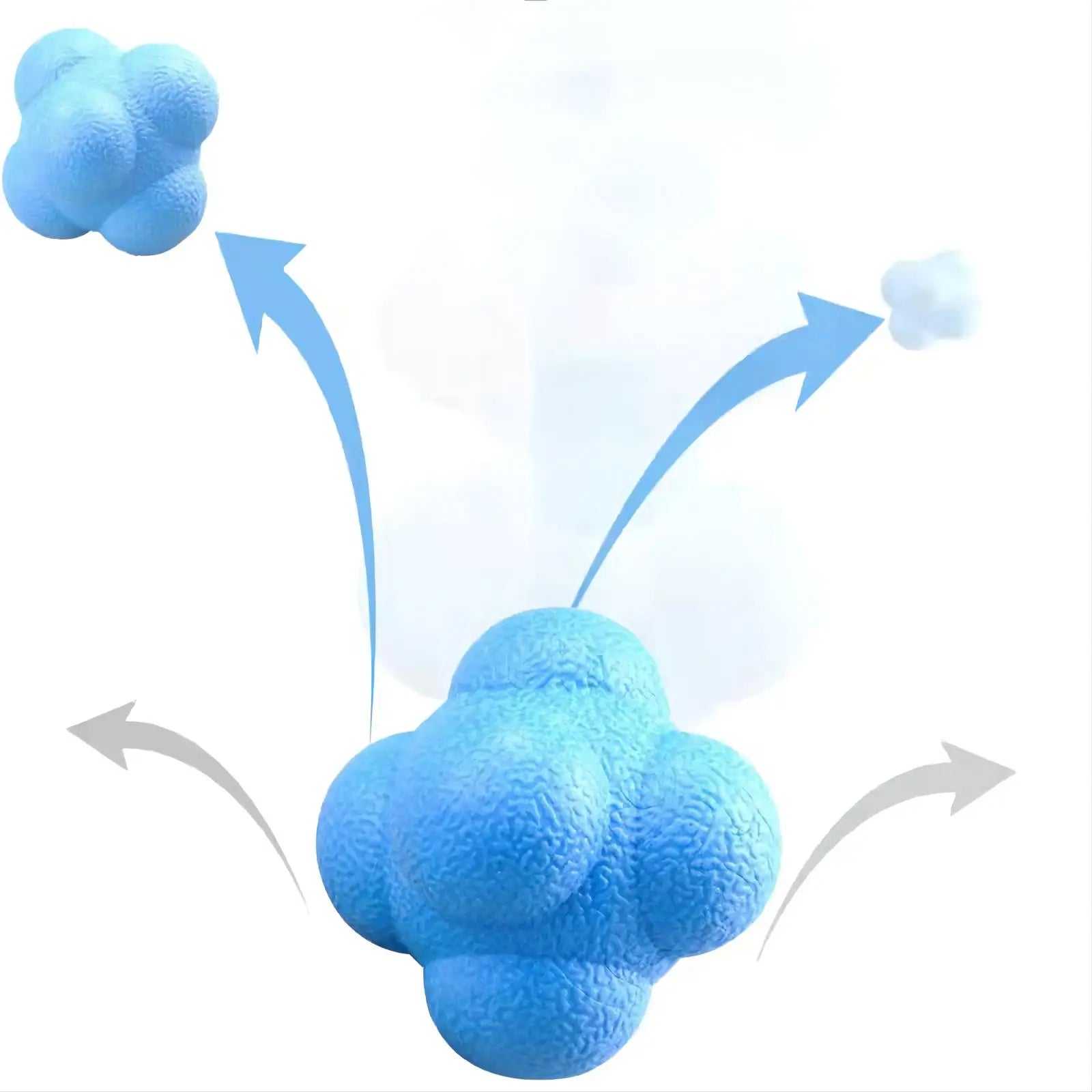 Hexagonaler Reaktionsball Geschwindigkeit Beweglichkeit Training Silikon Ball Koordination Reflex Sport Fitness Trainingsball für Kinder Erwachsene