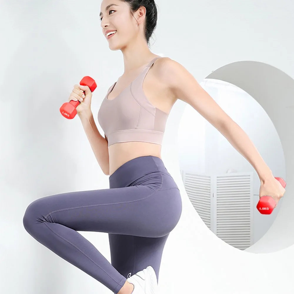 Juego de mancuernas de fitness antideslizantes de 2 kg, 2,5 kg, 3 kg para hombres y mujeres, pesas deportivas, equipo de musculación 2023