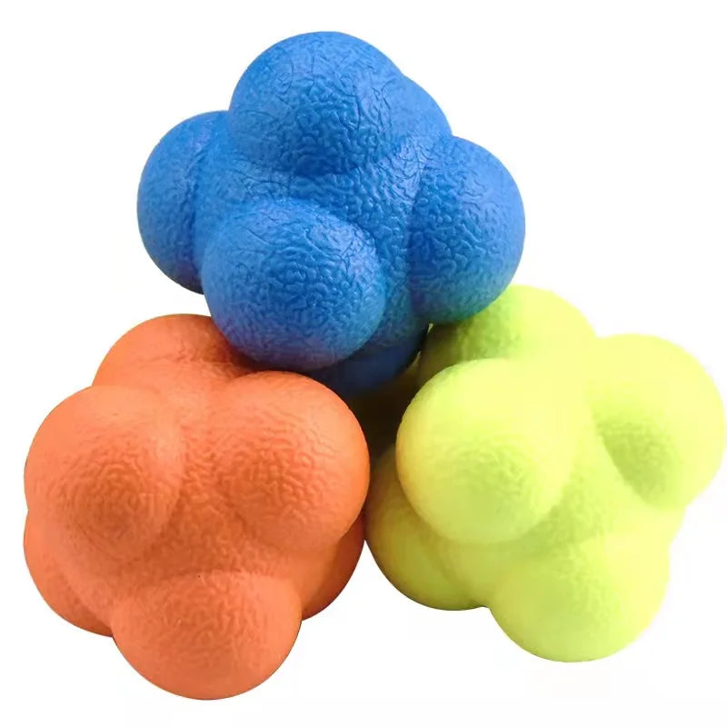Hexagonaler Reaktionsball Geschwindigkeit Beweglichkeit Training Silikon Ball Koordination Reflex Sport Fitness Trainingsball für Kinder Erwachsene
