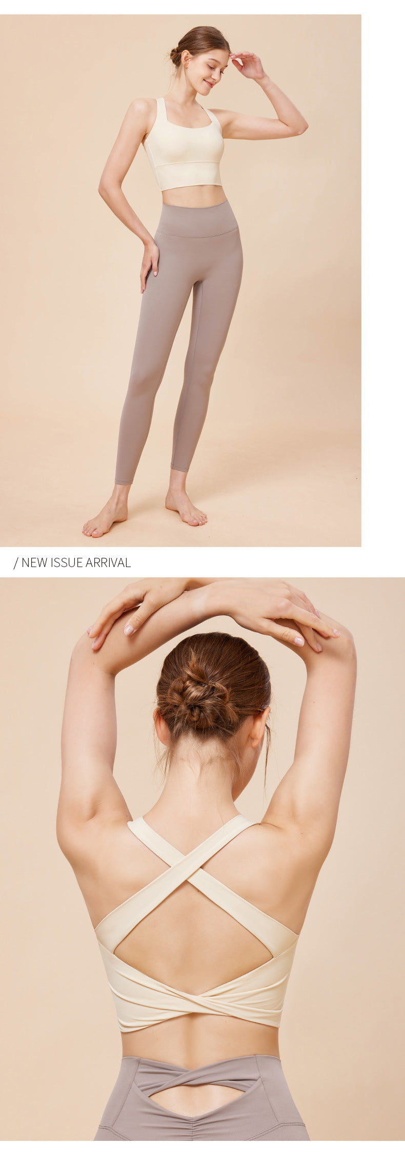JHJN Damen-Sport-BH, nahtlos, hoher Halt, sexy Yoga-Fitness-Tops, einfarbige Unterwäsche, Push-Up-Sportbekleidung, Damen-Tanktops
