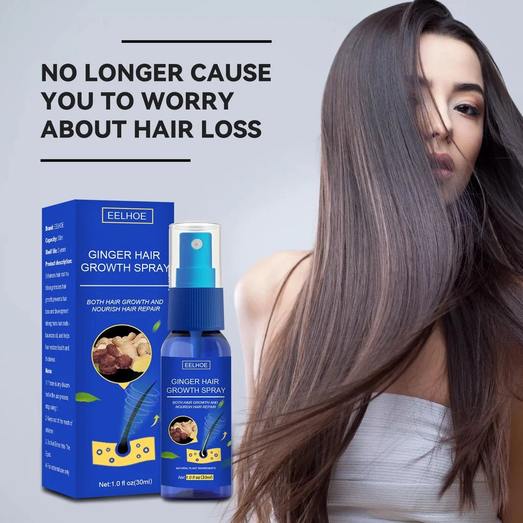 Ginger Hair Growth spray Anti Hair Fall Hair Loss Treatment Growth Essence Oil for Men Women