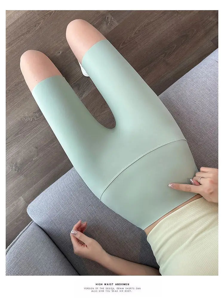 BIVIGAOS Liquid Cycling Shorts Women Honeycomb High Waist Tummy Control Butt Lifter Seamless Fitness Sports Biker Short Leggings