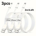 MFi zertifiziertes 1 Stk. 3 Stk. USB-A-auf-Lightning-Lade-TPE-Kabel für iPhone-Ladekabel kompatibel für iPhone 14 13 12 11 Pro Max