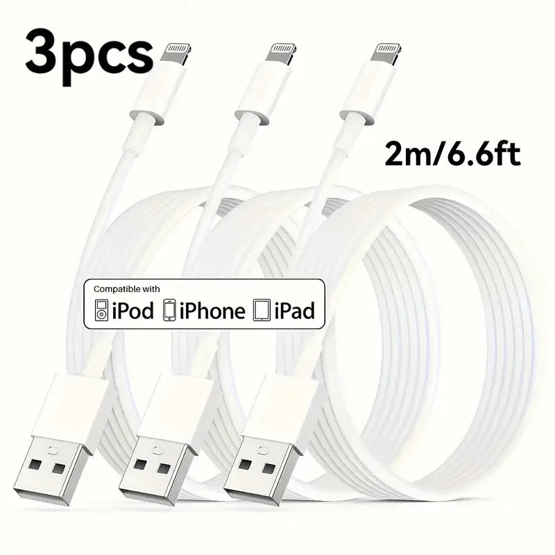 MFi zertifiziertes 1 Stk. 3 Stk. USB-A-auf-Lightning-Lade-TPE-Kabel für iPhone-Ladekabel kompatibel für iPhone 14 13 12 11 Pro Max
