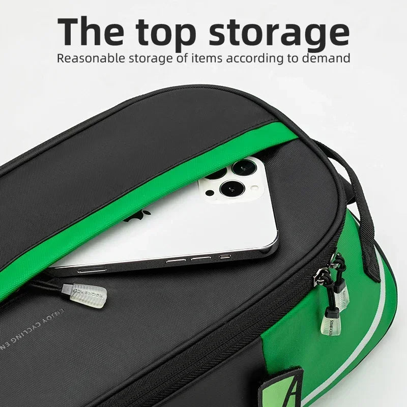 ROCKBROS Fahrradtasche 2-in-1 Reisefotografie Sport Fitness Umhängetasche PU Fahrradgepäckträger Rücksitz Aufbewahrungsbox Fahrradausrüstung