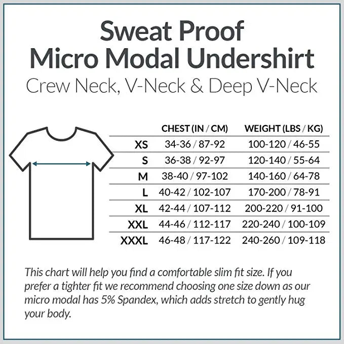 Herren Modal Schweißdicht Anti Gegen Achselschweiß Beständige Fitness Herren T-Shirts