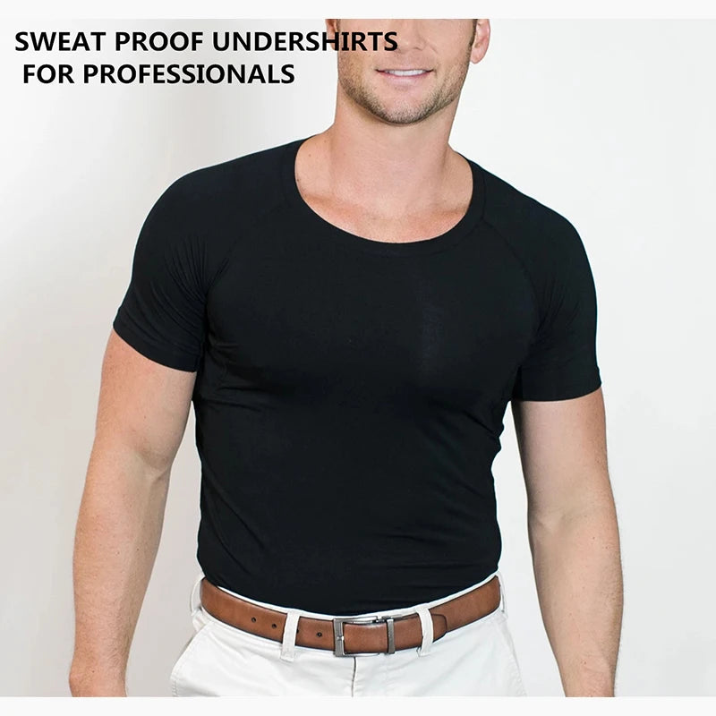 Herren Modal Schweißdicht Anti Gegen Achselschweiß Beständige Fitness Herren T-Shirts