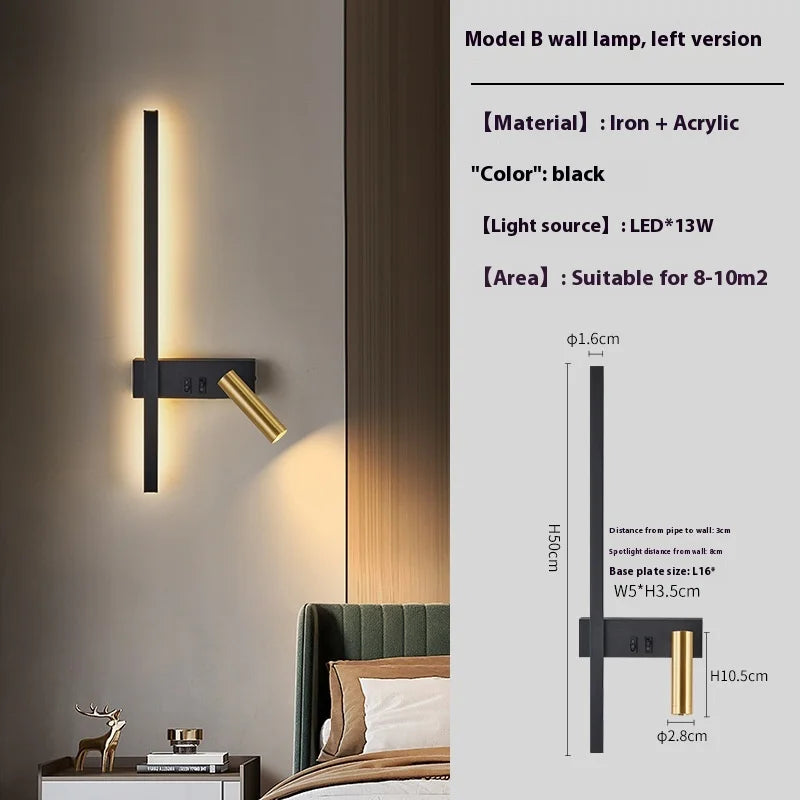 Nordic Wall Lamps Modern Led Lights for Room Home Decoration Interior Bedside Lamp Living Room Sofa Background Wall Sconce Lamps