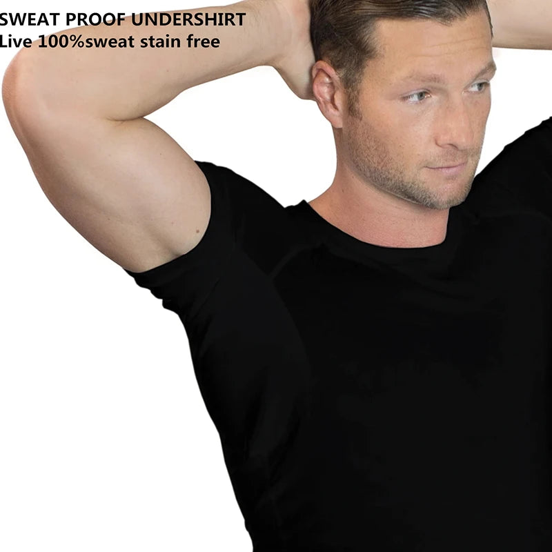 Herren Modal Schweißdicht Anti Gegen Achselschweiß Beständige Fitness Herren T-Shirts
