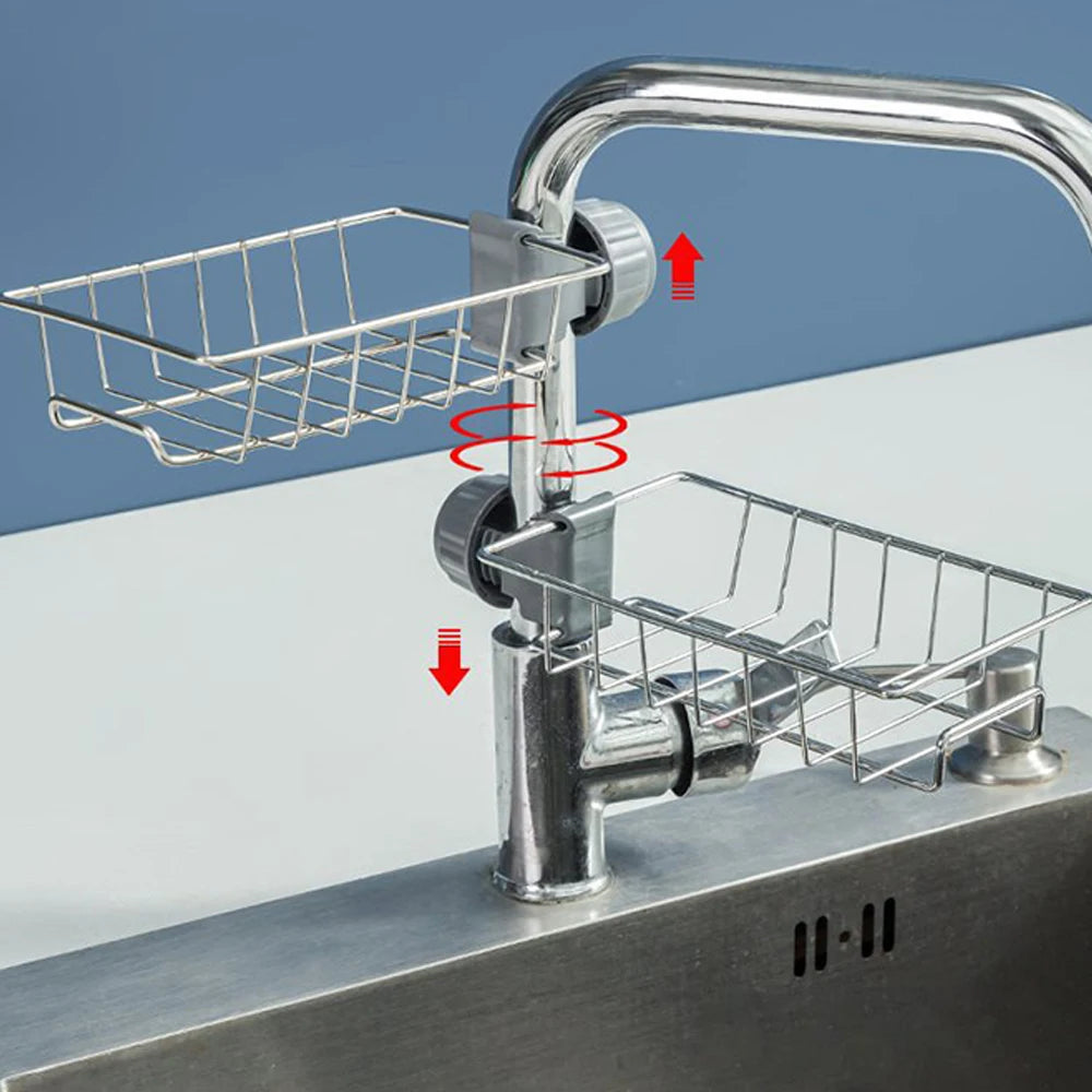 Sink Drain Rack & Faucet Sponge Holder