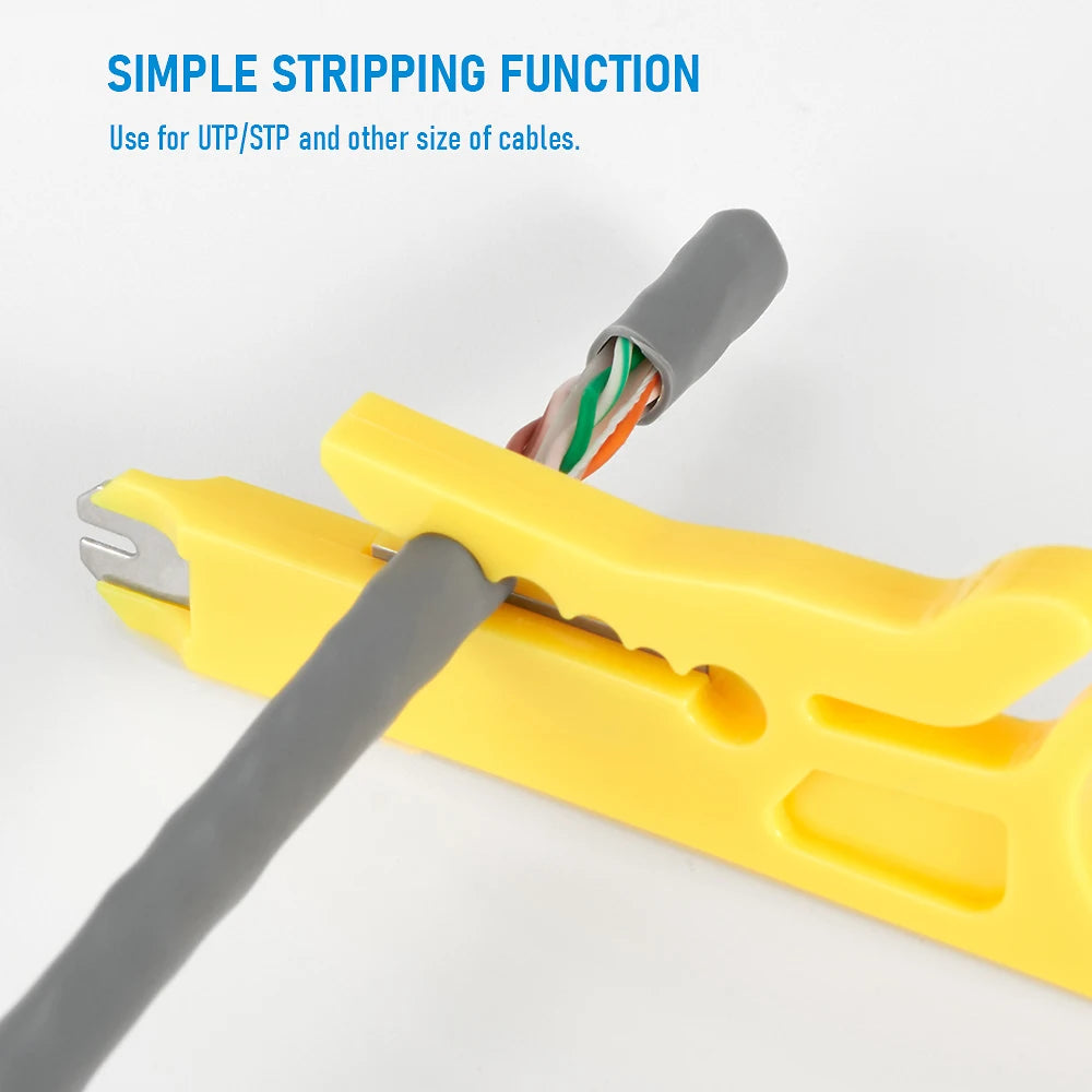 1-Stück / 3-Stück Abisolierzange mit Anlegewerkzeug, Multi-Kabelabisolierwerkzeug für RJ45 RJ11 Netzwerk-, Telefon- & CCTV-Verkabelung