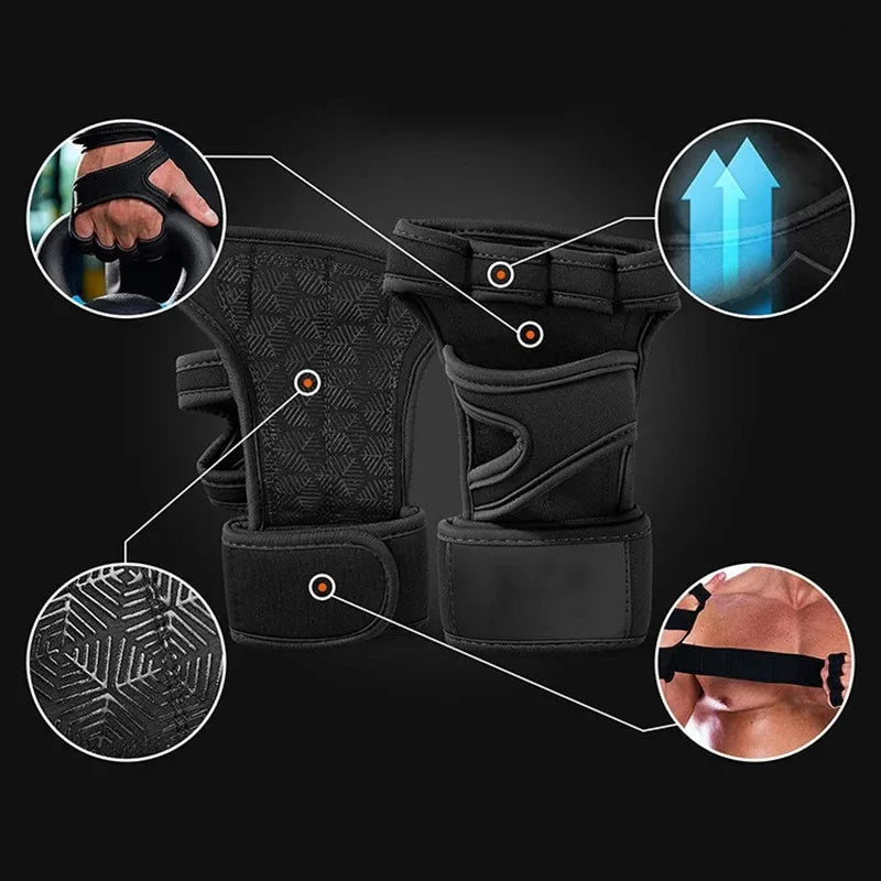 Gym Gloves for Men Women Fitness Weight Lifting Wristband Gloves Body Building Training Sports Exercise Cycling Glove Shockproof