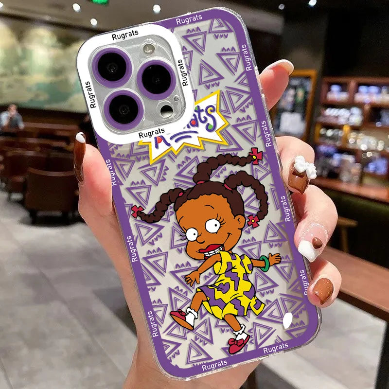 Cartoon Lustig R-rugrats Handyhülle für OPPO Reno 12F 12 7 11 11F 10 2F 4 8 8T 8Z 7Z 7 6Z 6 5 Pro Plus 4G 5G Klare Weiche TPU Abdeckung