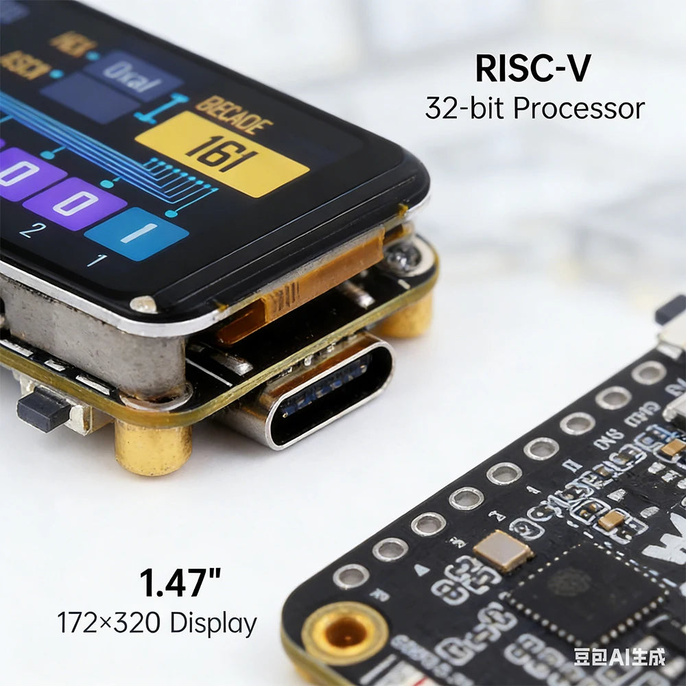 ESP32-C6 IoT Entwicklungsboard Modul LCD 1.47" Bildschirm 2.4GHz WiFi6 & BlE 5.0, für Arduino IoT Intelligentes System