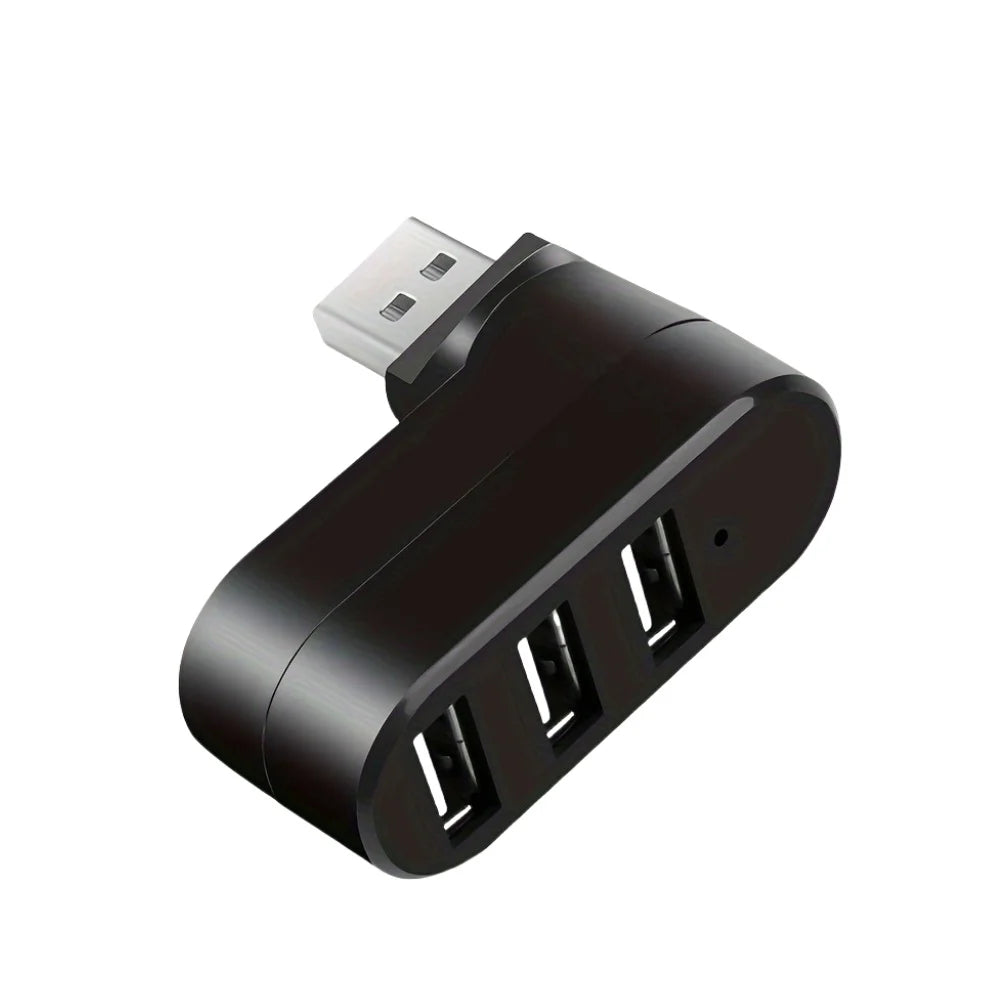 Mini Splitter 4 Ports USB Hub 3.0 Box Drehbarer USB-Datenübertragungs-Mehrfach-Expander für Computer, Laptop, MacBook, PC-Zubehör