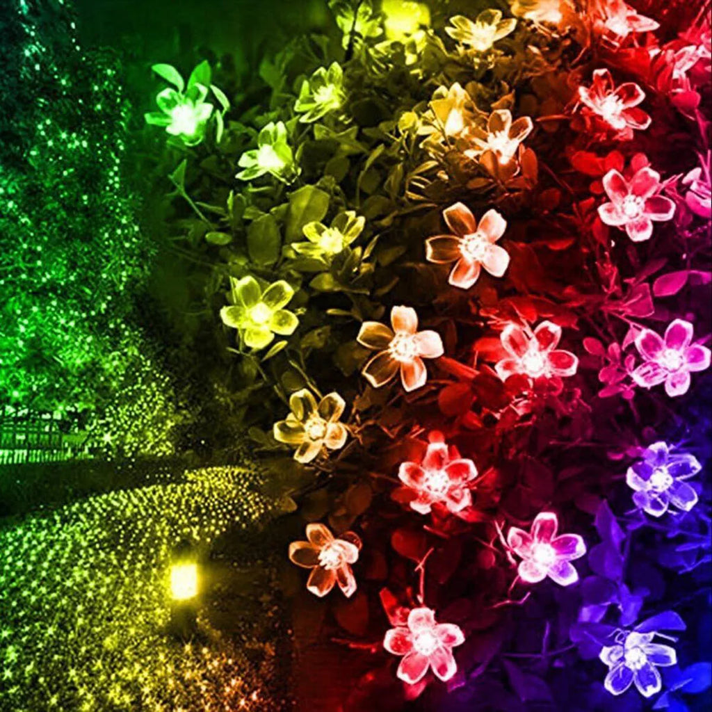 1 Stk Solar Lichterkette Blumen Outdoor Wasserdicht 20/30/50/100 LED Lichterkette für Garten Zaun Terrasse Hof Weihnachtsbaum Deko