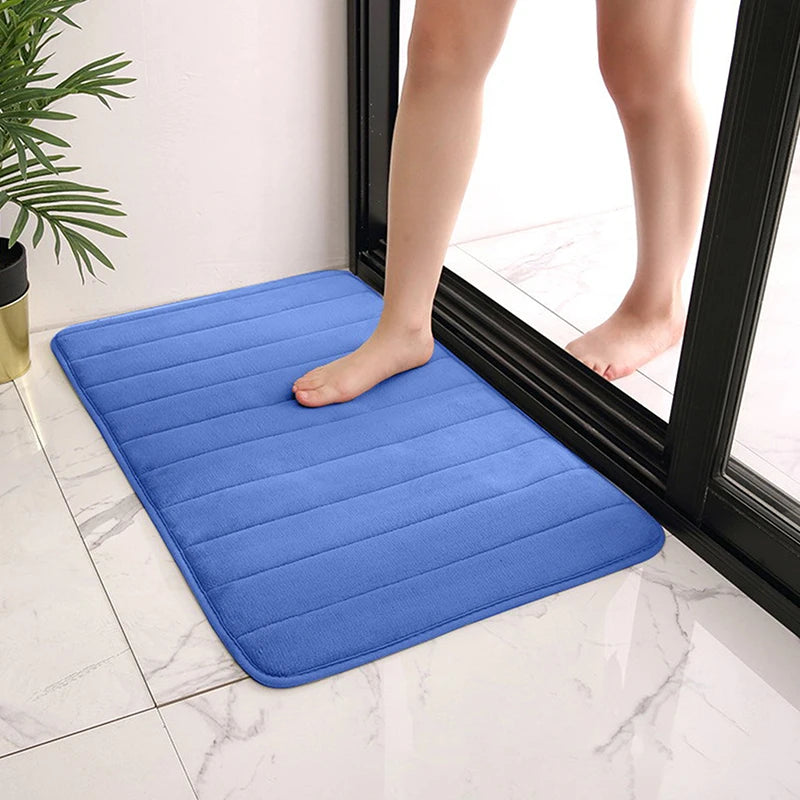 60x40cm Home Bath Mat Super Absorbent Bathroom Carpets Rugs Soft Memory Foam Floor Bedroom Toilet Floor Shower Rug Decor