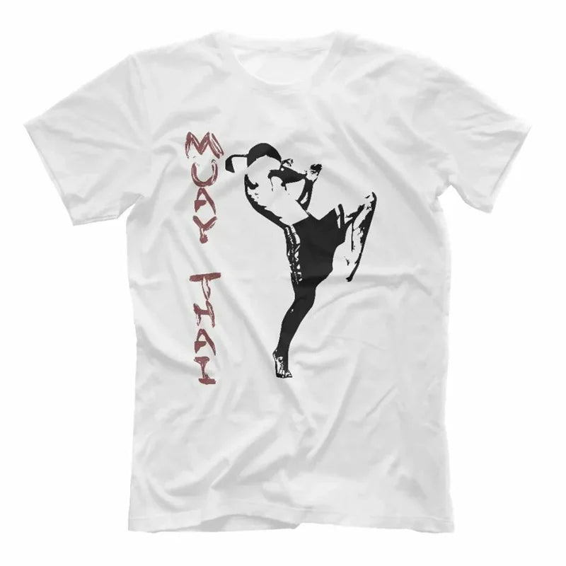 Herren Boxen Muay Thai T-Shirt Mode Sommer Oversized T-Shirts Casual Herren Fitnessstudio Fitness Kampf Training Sportbekleidung