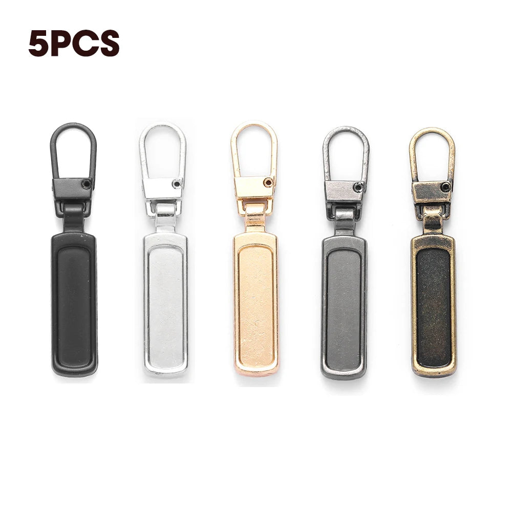 5 Stück Näh-DIY abnehmbarer Reißverschlusskopf Reißverschlusszipper praktisch bequem stabil Tasche Handtasche Koffer Geldbörse Rucksack Zelt