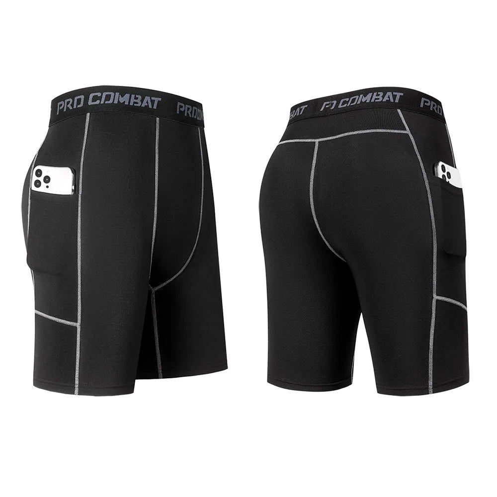 3 Stk. Herrenunterwäsche Boxershorts Lange Unterhosen Sport-Shorts mit Tasche Fitness Training Laufen Unterhosen S M L XL 2XL 3XL